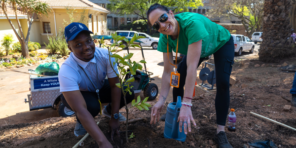 New fruit trees complement food gardens on campus